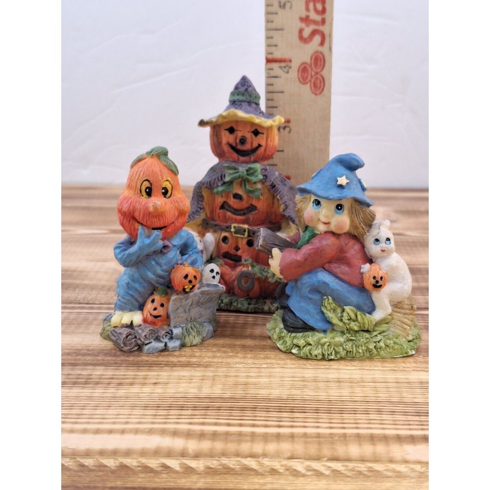 X3 K's Collection Witch Halloween Figurine Decor 5"T x 3"L Pumpkin Vintage Lot - Picture 12 of 13